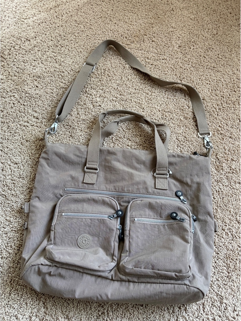 beige Kipling Erasto shoulder bag travel bag large